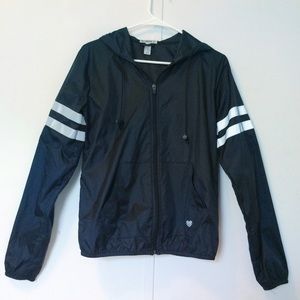 Varsity striped windbreaker